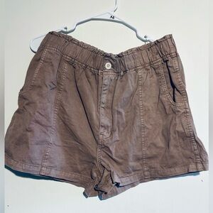 Madewell brown flare shorts